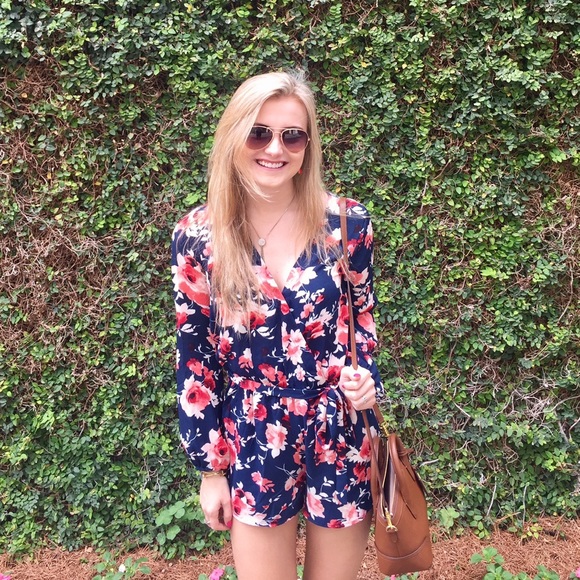 Other - Navy Floral Romper